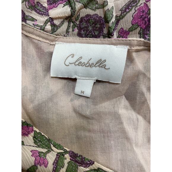 Cleobella 'Bryce' Pink Chiffon Midi Dress Size M - Picture 4 of 5